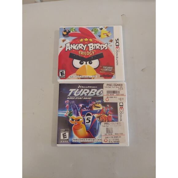 Angry Birds Trilogy & Turbo Super Stunt Game Nintendo 3DS Complete With Manual - Picture 1 of 3